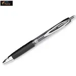 Uni-Ball Signo 207 Needle Point Gel Pen Retractable Medium 0.7 mm Black Ink Black Barrel Dozen