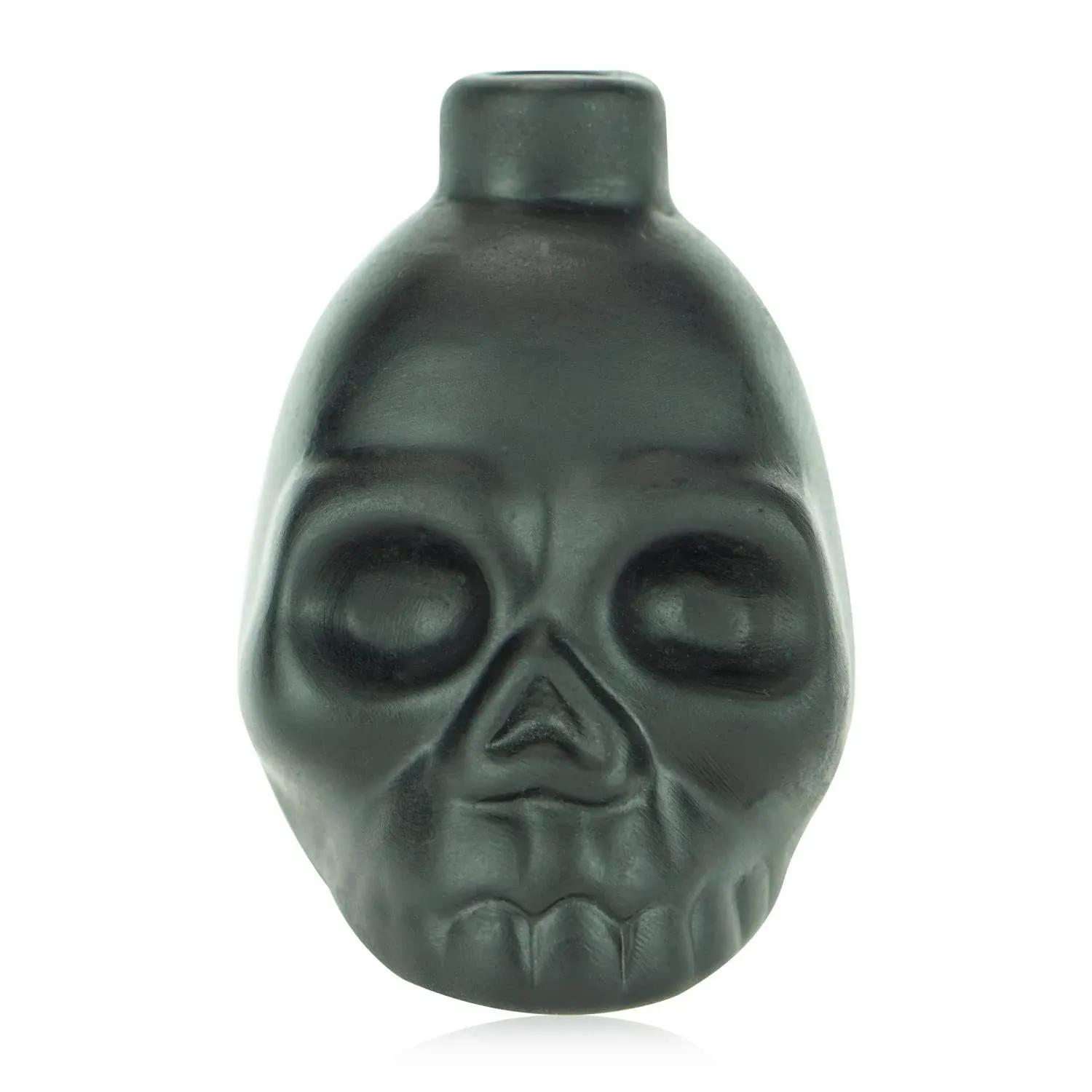 “OW” Screaming Black Skull Whistle, Aztec Death Whistle