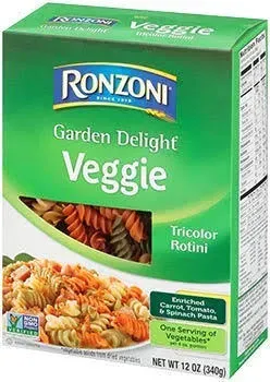 Boxes Ronzoni Garden Delight Veggie Tricolor Rotini