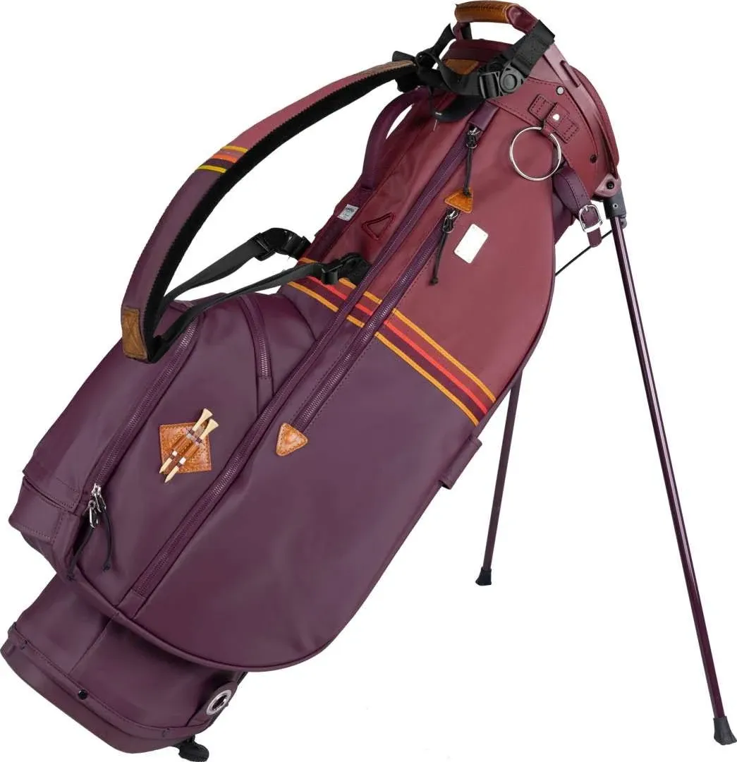 Sun Mountain Mid-Stripe Single Strap Stand Bag '23 3205402 - Port/Brick/Gold