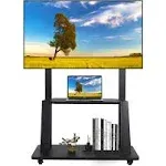 Mobile TV Cart Rolling Floor Stand for 32-75 Inch LCD LED OLED Flat Panel Scr...