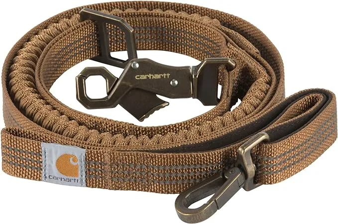 Carhartt Shock Absorbing Dog Leash Carhartt Brown/Brushed Brass