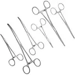 SURGICAL ONLINE Ultimate Hemostat Set, 6 Piece Ideal for Hobby Tools, Electronics, Fishing and Taxidermy (8", 6.25" and 5")