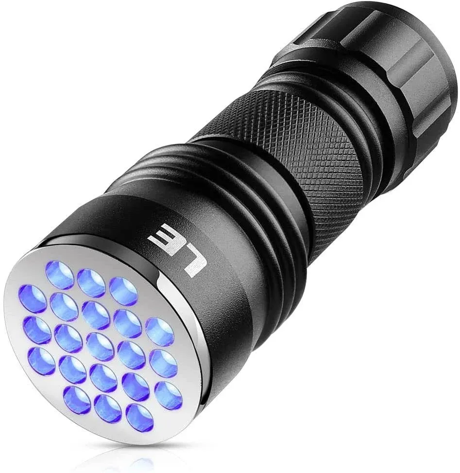 Le Black Light Flashlight, Small UV Lights with 21 LEDs, 395nm,