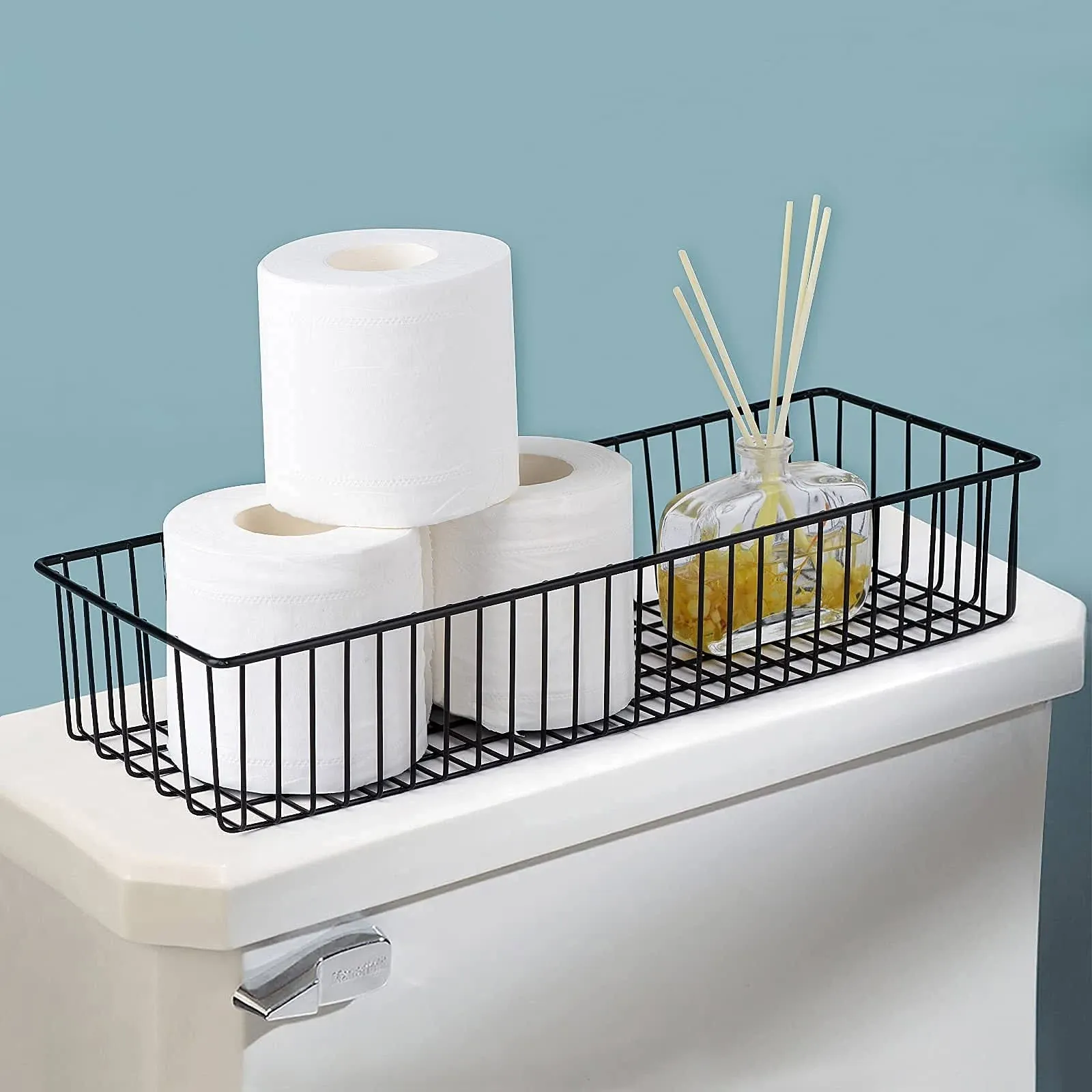 Farmhouse Decor Metal Wire Organizer Storage Basket Bin 1 Pack toilet Paper St