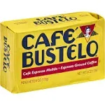 Café Bustelo Espresso Dark Roast Ground Coffee Brick, 6 Ounces (Pack of 12) 