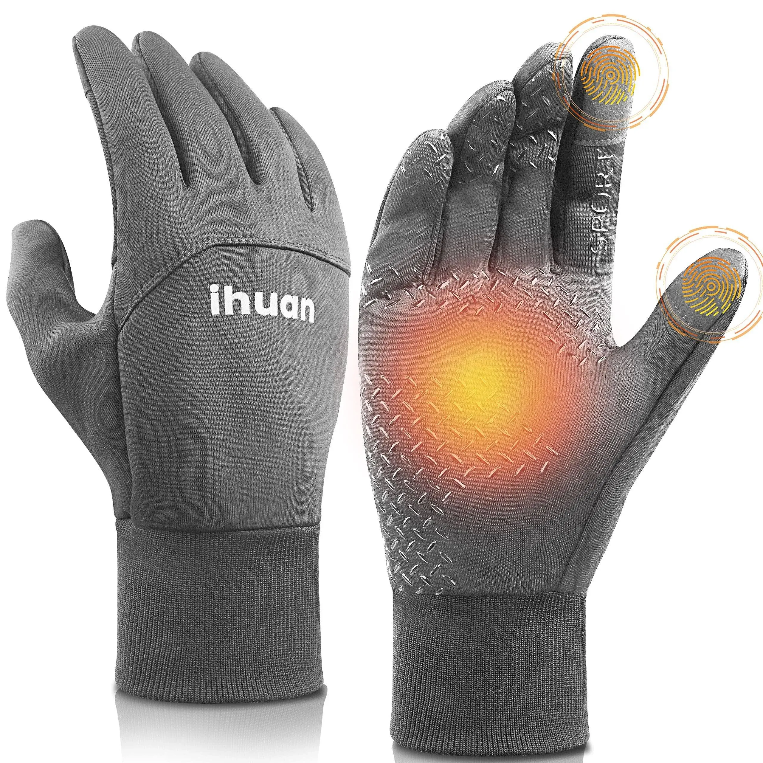 ihuan Winter Gloves for Men Women - Waterproof Warm Glove for Cold Weather ...