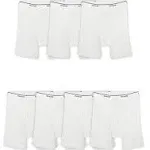 Fruit of The Loom Men's CoolZone Fly Boxer Briefs, White 7 Pack