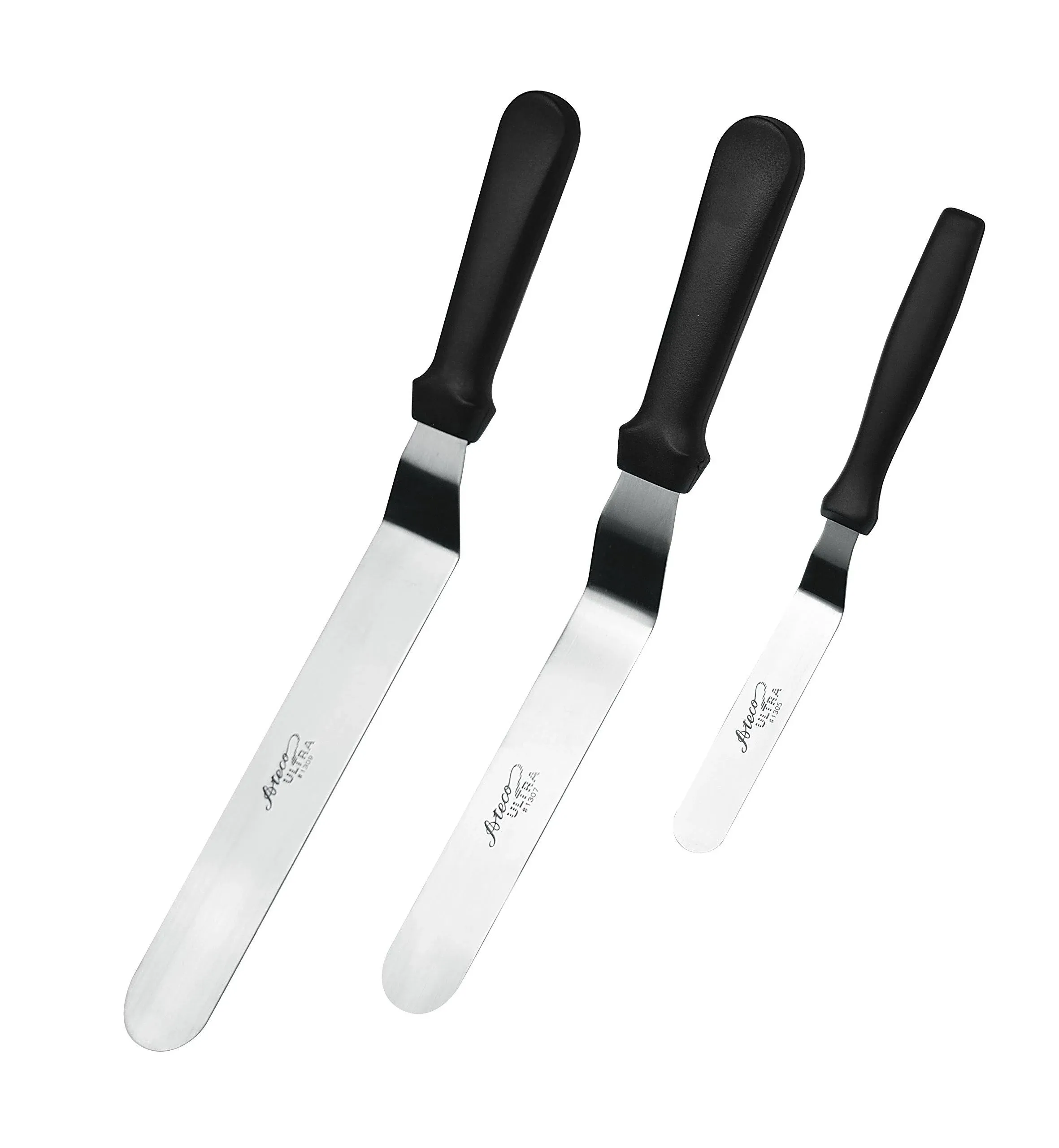 Ateco Ultra Offset Spatula 3 Piece Set; Top Sellers 1305 - 4.25 inch, 1307 - 7.75 ...