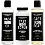 Caron & Doucet Ultimate Cast Iron Set Seasoning Oil Cleaning Soap & Restoring Scrub