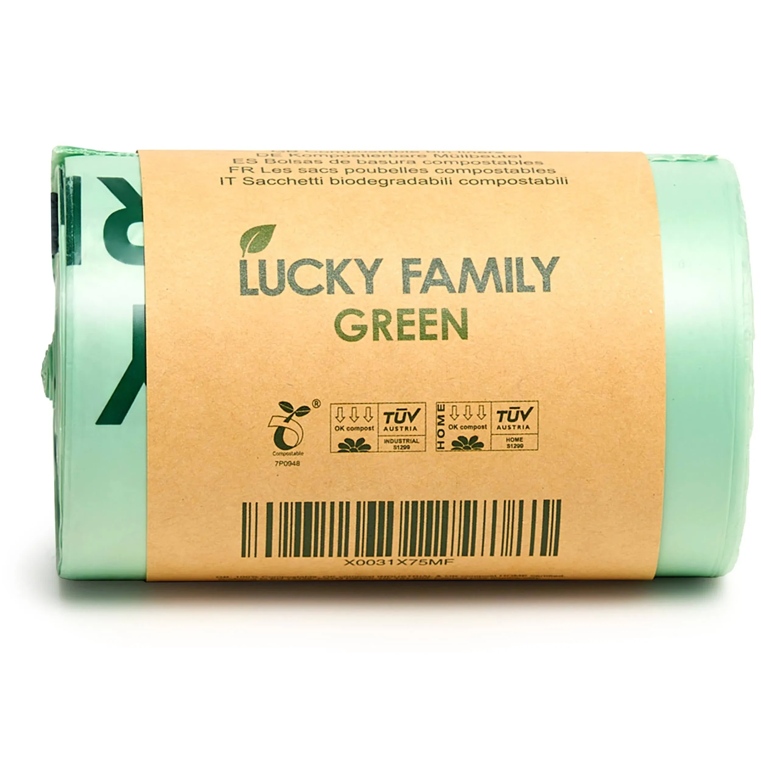 Lucky Family Green Compost Bags for Kitchen Countertop Bin 1.3 Up to 1.6 Gallon ...