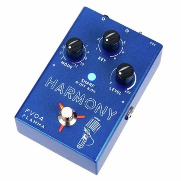 Flamma FV04 Harmony Vocal Processor Effects Pedal with 11 Different Harmony Modes, Size: Dimension: 86*125*60mm Weight 0.371kg, Blue