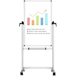  Double-sided Magnetic Mobileboard,Po<wbr/>rtrait 48 x 24 Inches White