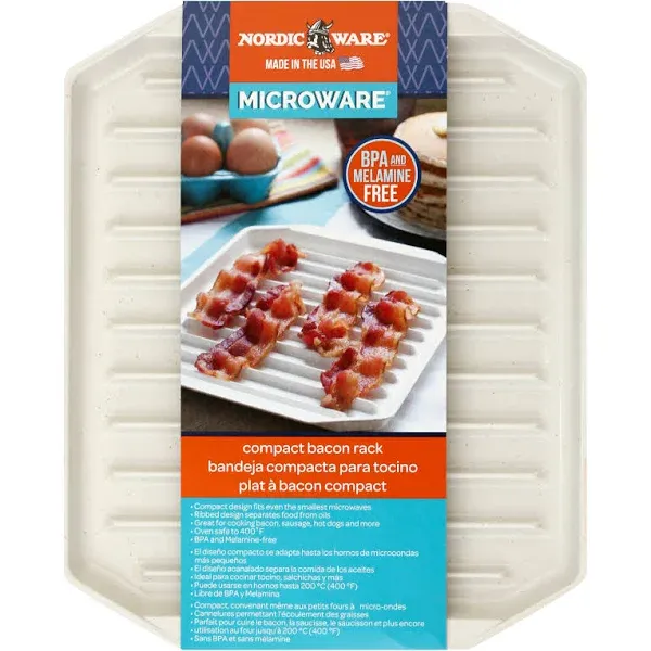 Nordic Ware - 60110 - 8 in. W x 9-3/4 in. L Bacon Rack White