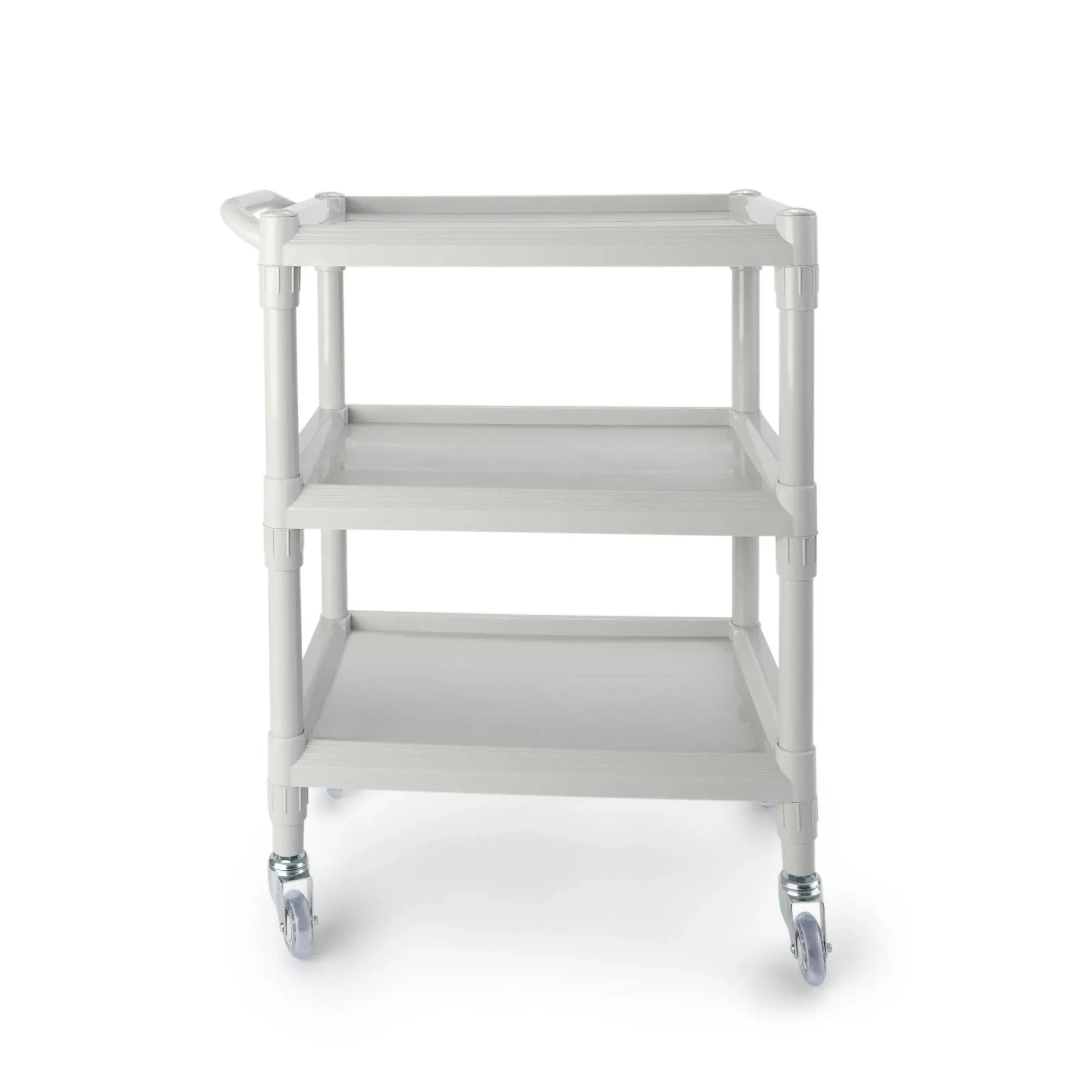 Utility Cart McKesson Plastic 17.5 X 25.25 X 35 Inch Light Gray Shelves Outside: 25-1/4 X 17-1/2 Inch, Shelves Inside Flat Space: 15.88 X 15.67 Inch - M-467442-4636 | Each