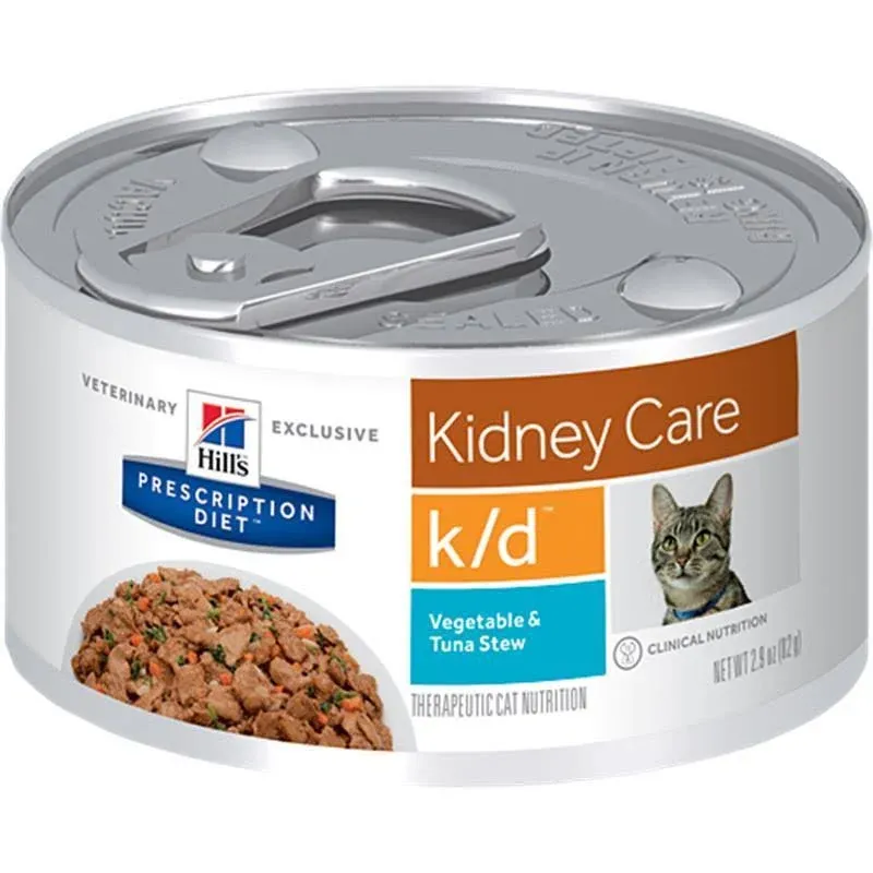 "Hill's Prescription Diet - k/d Kidney Care Feline Vegetable & Tuna Stew Canned Cat Food"