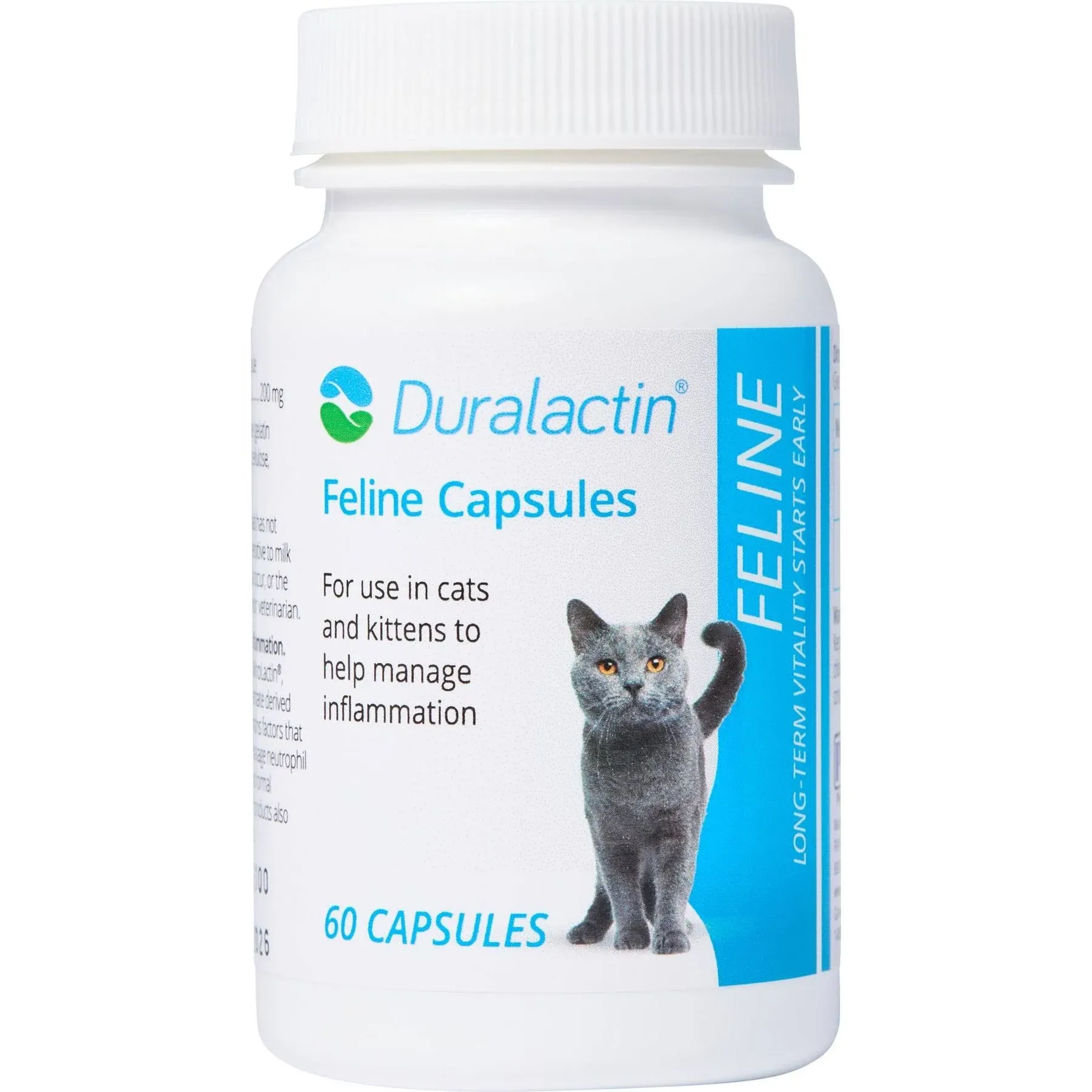 Duralactin Feline Capsules (60 count), Expired 03/2023