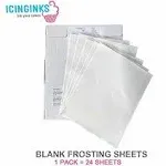 Icinginks 24 Frosting Sheets 8.5 x 11, Icing Sheets for Cake Toppers, Cookies