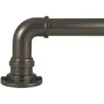 Industrial Wrap Around Telescoping Curtain Rod, 36-66&#034;, Bronze, 1&#034; dia Rod,