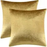 GIGIZAZA Gold Velvet Decorative Throw Pillow Covers Pillow Covers Sofa 2 Soft Cushion Covers