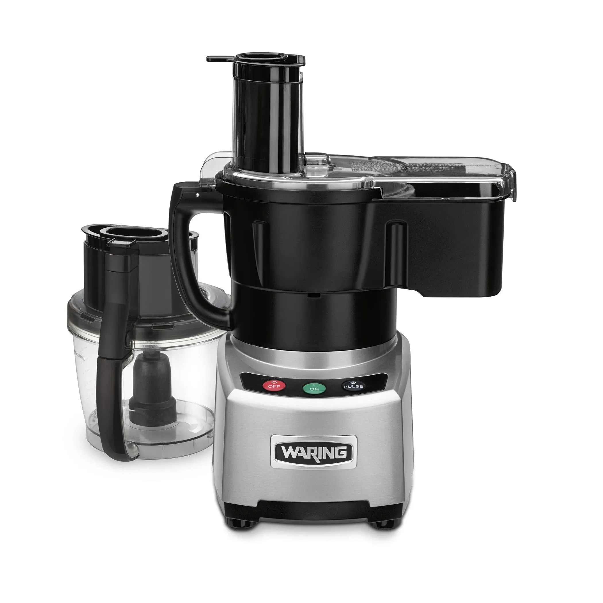 Waring WFP16SCD 4-Qt. Combination Bowl Cutter Mixer and Continuous-Feed with Nylon Dicing and LiquiLock® Seal System