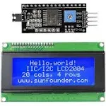 HiLetgo HD44780 2004 LCD 20x4 2004A Character LCD Screen Display Module Blue Backlight with IIC/I2C Serial InterfaceAdapter