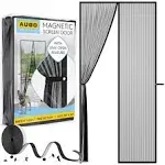 AUGO Magnetic Screen Door - Self Sealing, Heavy Duty, Hands 38&#034;x 83&#034;, Black 