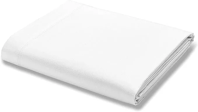 Color Sense 100% Cotton Cool & Crisp Percale Weave Flat Sheet, King, Blush, 1 Piece