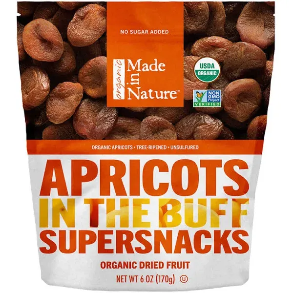 Made In Nature Dried Apricots, Organic, Unsulfured - 6 oz