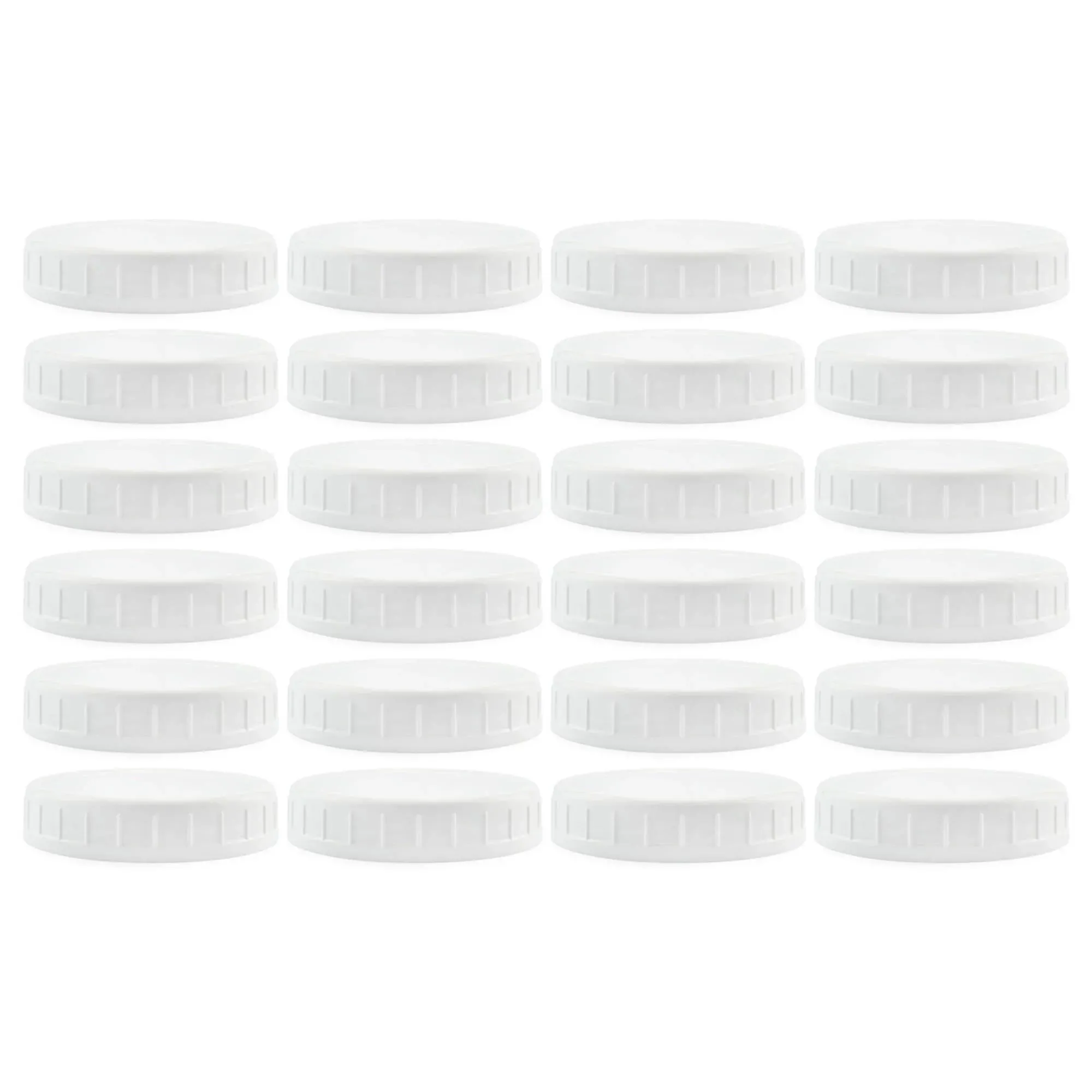 Cornucopia Two Dozen Wide Mouth Plastic Mason Jar Lids 24-Pack Bundle 2 Dozen ...