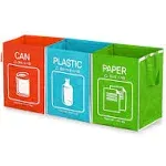 Recycle Bag Separate Recycle Bin Waterproof Waste Baskets Compartment Container