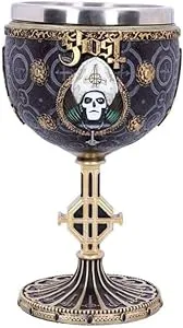 Nemesis Now B4886P9 Licensed Ghost Papa Emeritus III Meliora Gold Goblet Chalice, Resin w. Stainless Steel