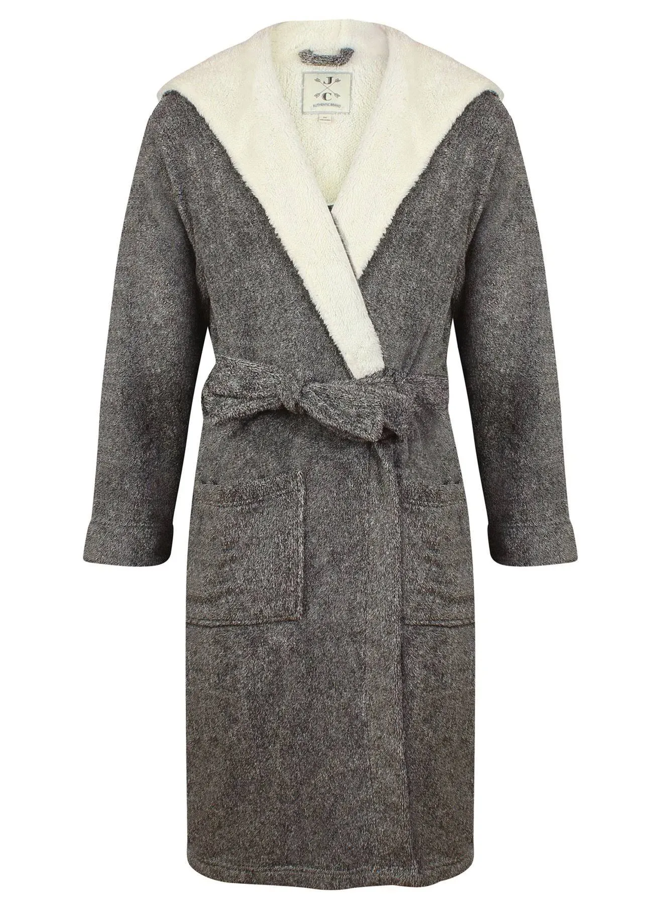 Men&#039;s Super Soft Hooded Robe, Gray Marl (sizes available)