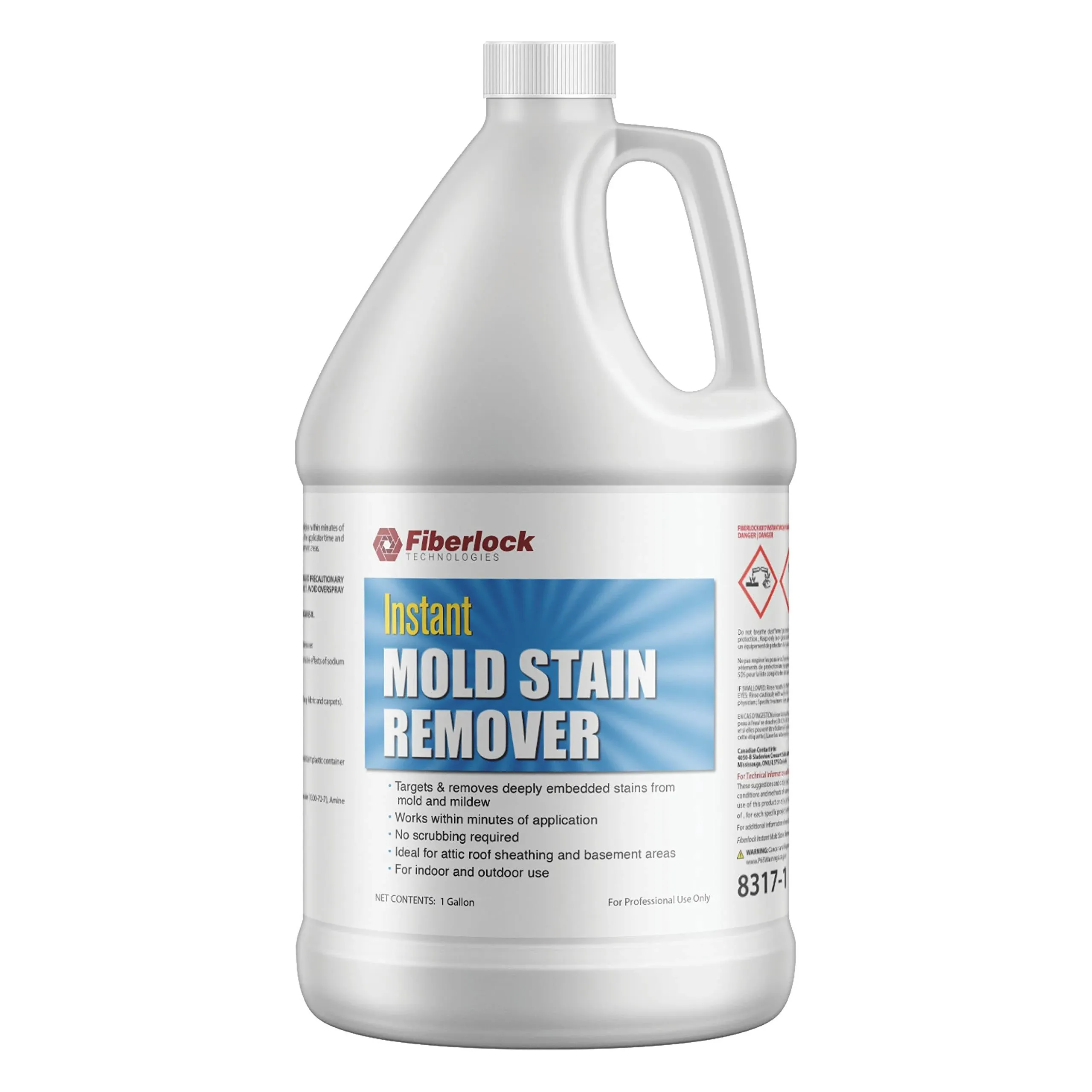 Fiberlock Instant Mold Stain Remover 1 Gallon Cleans Deeply Embedded Stains in Minutes