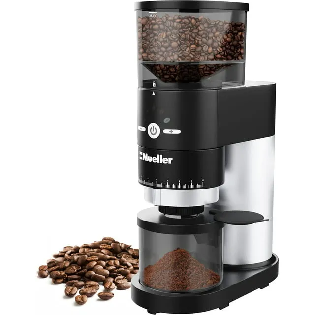 Mueller Ultra-Grind Conical Burr Grinder Professional Series, Innovative Detachable PowderBlock Grinding Chamber for Easy Cleaning and 40mm Hardened Gears for Long Life