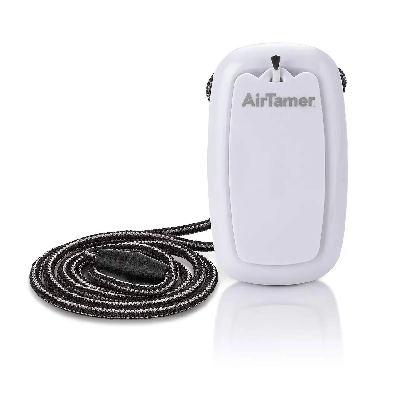 AirTamer A315W Advanced Rechargeable Portable Air Negative Ion Generator | Proven Performance, White and Black Leather Travel Case