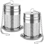 Lullatti Tea Infusers for Loose Tea, (2 Pack) 18/8 Stainless Steel Tea Strainer Set, Extra Fine Mesh Tea Steeper for Brew Tea, Spices & Seasoning