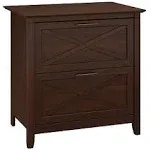 Bush Key West 2-Drawer Lateral File Cabinet, Bing Cherry