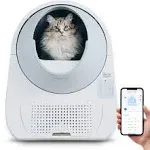 CATLINK Automatic Self Cleaning Cat Litter Box with App, Odor Control, Health Monitoring, 60 Liners and 1 Carbon Filter Box Included for Multiple Cats