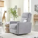 Nurture& The Glider Premium Power Recliner Nursery Glider Chair with Adjustable Head Support | Designed with a Thoughtful Combination of Function and Comfort | Built-in USB Charger (Navy)