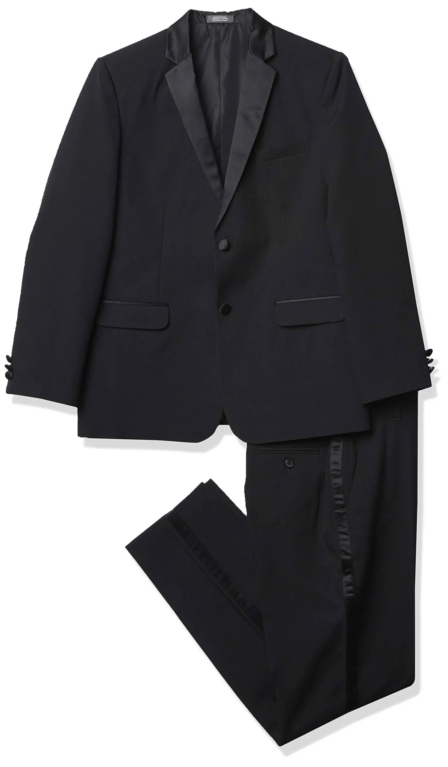 Van Heusen Boys 8-20 2 Piece Tuxedo Suit, Black, 18