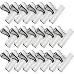 20 Pack Metal Chip Clips - OAMCEG 3 Inch Wide Stainless Steel Food Bag Clips ...