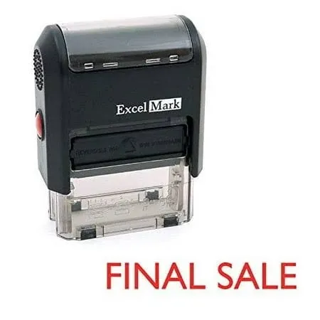 Final Sale Self Inking Rubber Stamp - Red Ink (ExcelMark A1539)