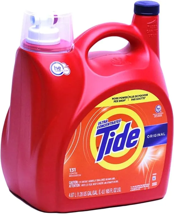 Tide High Efficiency, Ultra Concentrated Original Liquid Laundry Detergent 4.87 L/165 Fl. Oz - 131 Loads