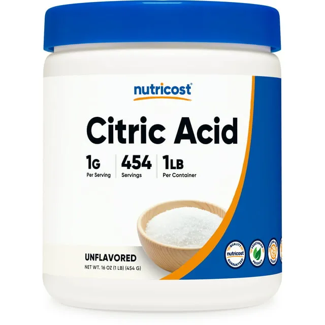 Nutricost Citric Acid, Powder, 1 lb