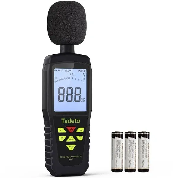 Decibel Meter Tadeto Digital Sound Level Meter Portable Spl Meter 30dB To 130dB Max Data Hold