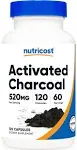 Nutricost Activated Charcoal 120 Capsules, 520mg - Quality Activated Charcoal