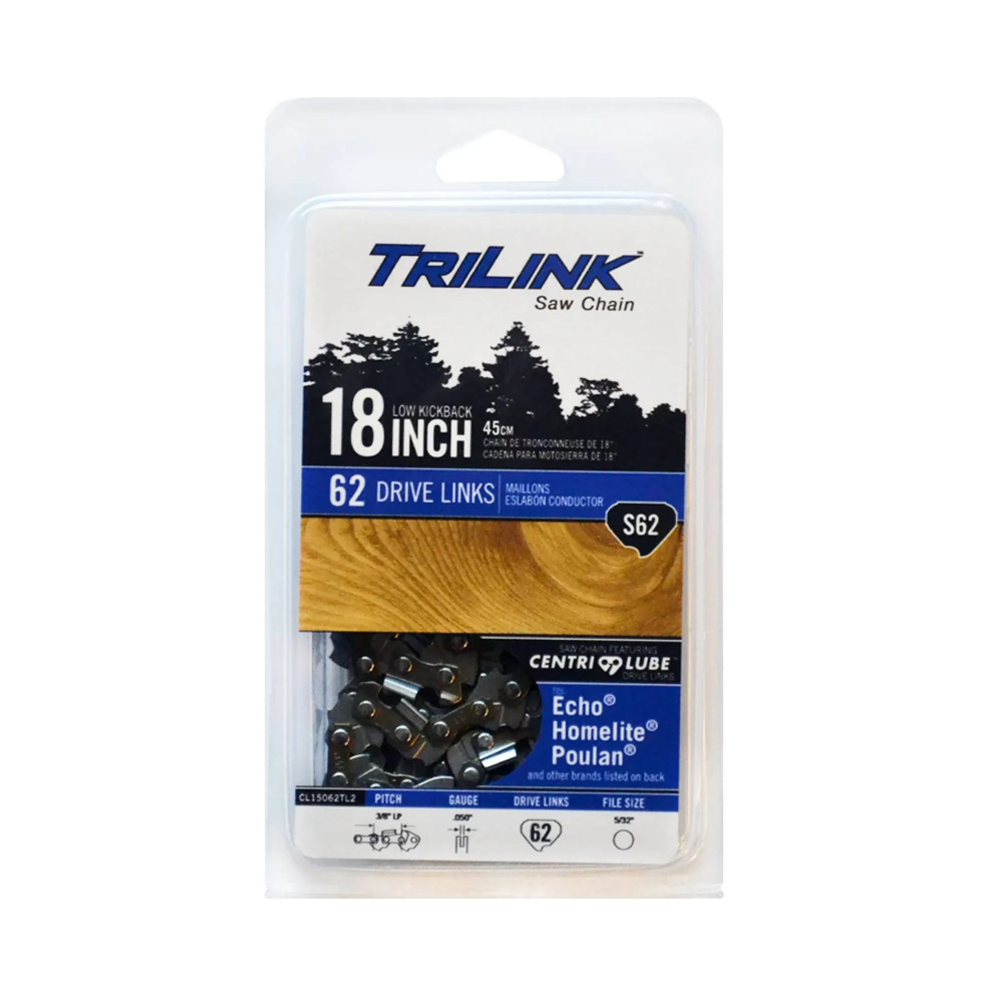 Trilink Saw Chain CL15062TL2 18in. 3/8in. S62 Chain