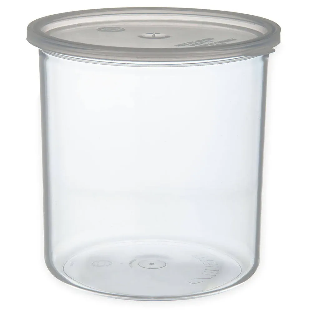 Carlisle 030207 Classic Crock with Lid - 2.7 Quart - Clear