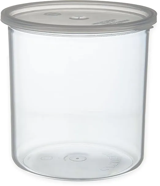 Carlisle 030207 Classic Crock with Lid - 2.7 Quart - Clear